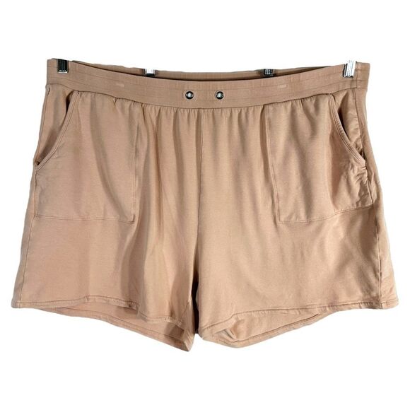 Torrid Plus Size 4X‎ Shorts Jersey Kit Elastic Waist Pockets Dusty Pink 1316 - Picture 8 of 8